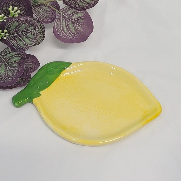🆕️ Ceramic Glossy Spoon Rest, Lemon Spoon Rest - Picture 5 of 9